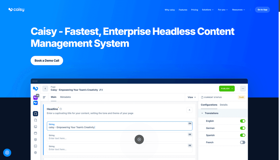 Caisy - Landing Page